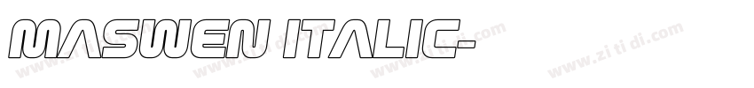 Maswen Italic字体转换
